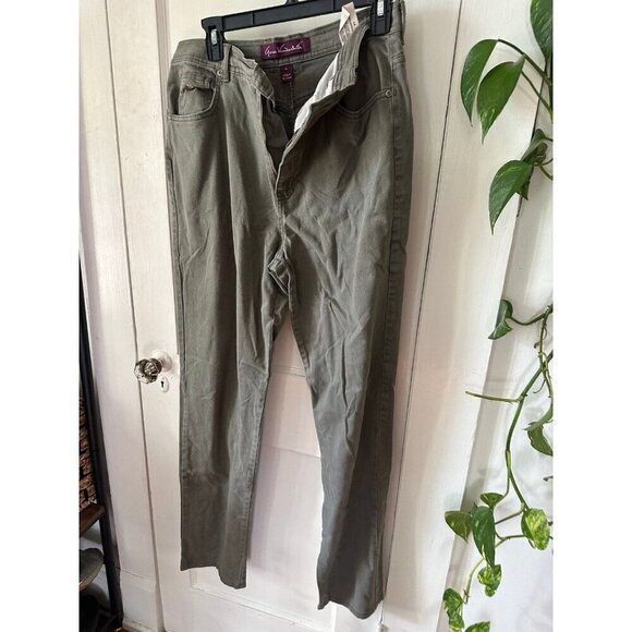 Gloria Vanderbilt women’s size 14 long green pants - Picture 2 of 10